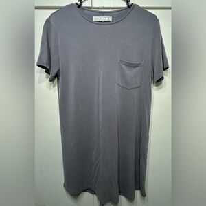 Abercrombie & Fitch Gray Short Sleeve Tee Shirt Dress - Medium
